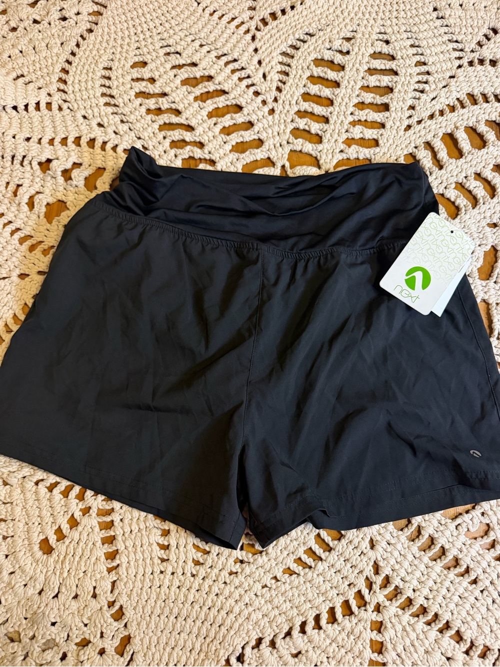 Next Active Black Running Shorts L Women’s NWT Athletic Gym Lined Workout